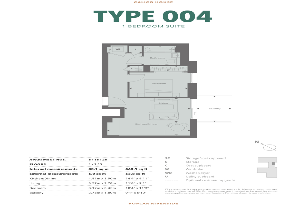 Type 004 1 Bed Suite