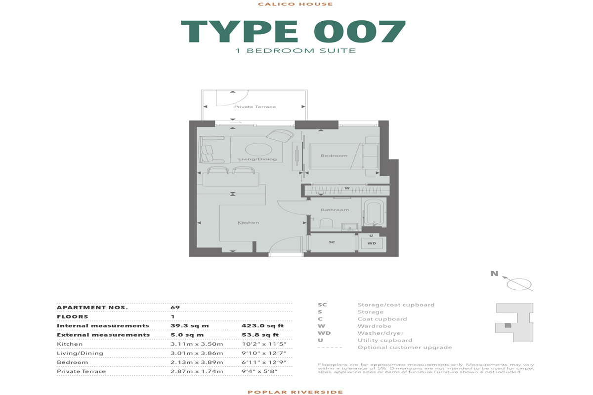 Type 007 1 Bed Suite