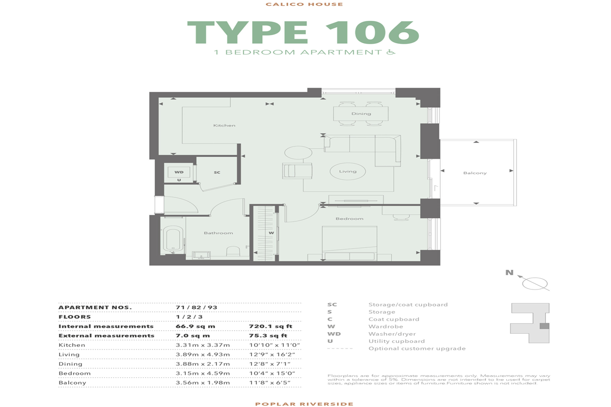Type 106-WH 1 Bed Apartment