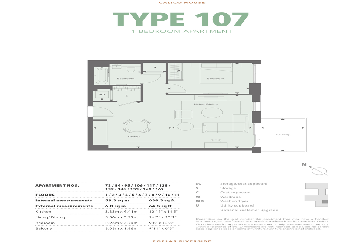 Type 107 1 Bed Apartment