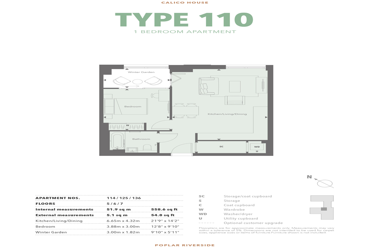 Type 110 1 Bed Apartment