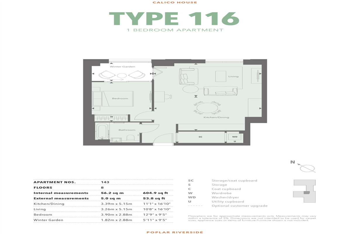 Type 116 1 Bed Apartment