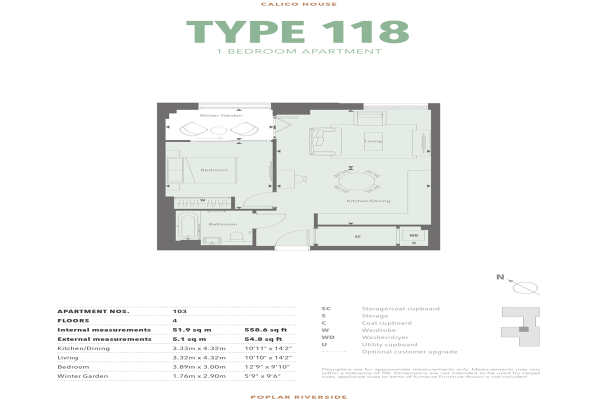 Type 118 1 Bed Apartment