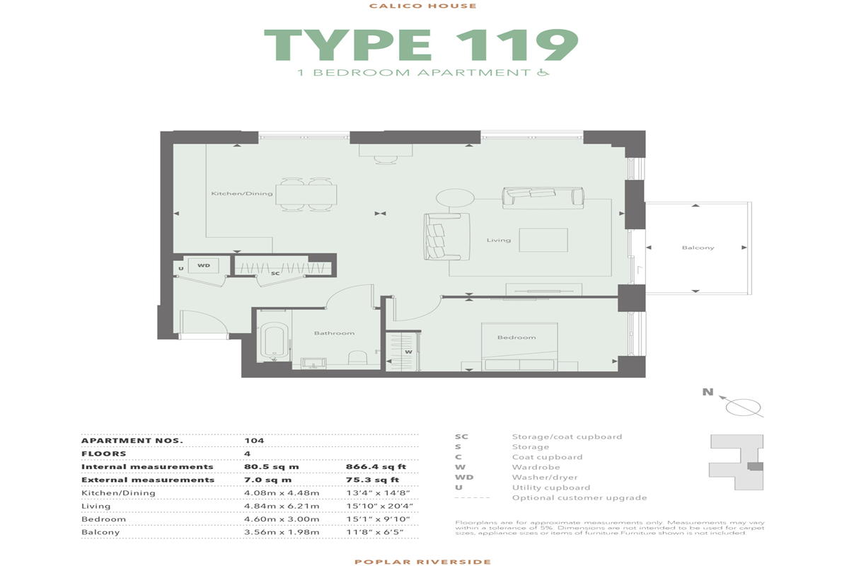 Type 119-WH 1 Bed Apartment
