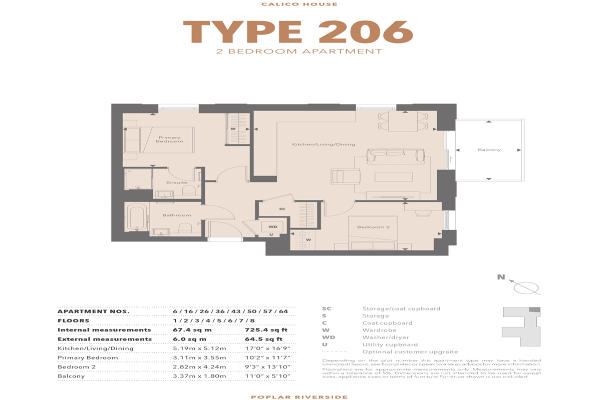 Type 206 2 Bed Apartment