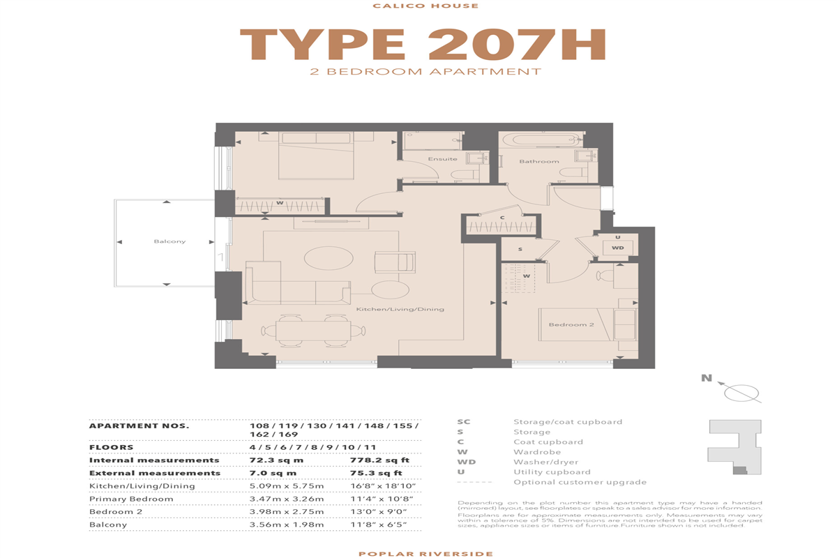 Type 207-H 2 Bed Apartment