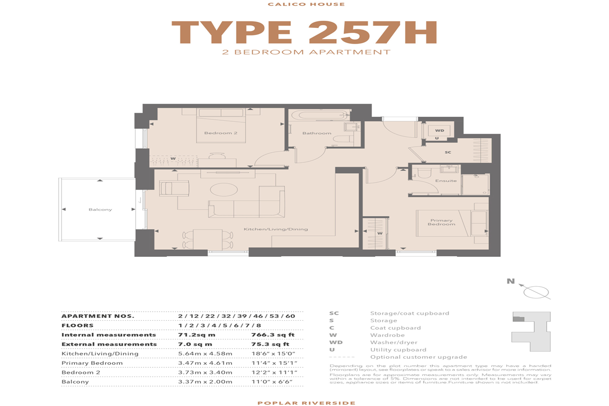 Type 257-H 2 Bed Apartment