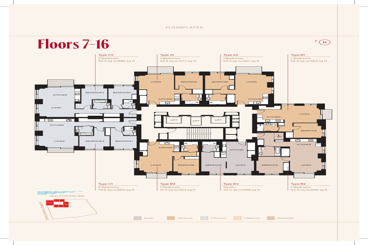 Floors 7 to 16