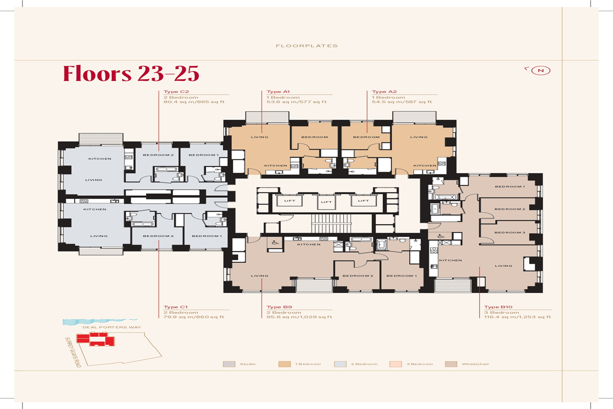 Floors 23 to 25